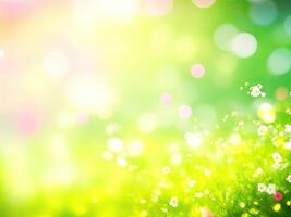 Shining defocused highlights in trees photo