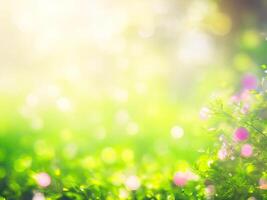 Shining defocused highlights in trees photo