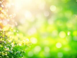 Shining defocused highlights in trees photo