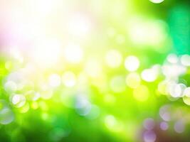 Shining defocused highlights in trees photo