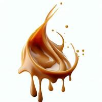 Coffee splash elements for your design on white background vector illustration Generative AI photo