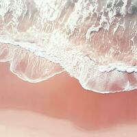 Aerial view of clear turquoise sea Aerial view of sandy beach and ocean with waves Generative AI photo