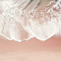 Aerial view of clear turquoise sea Aerial view of sandy beach and ocean with waves Generative AI photo
