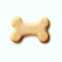 Homemade dog biscuit Isolated on White Background. Generative AI photo