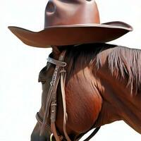 a cowboy hat that is on a horse Generative AI photo