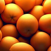 a bunch of oranges are in a pile with one that says quot peach quote on the bottom Generative AI photo