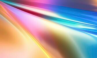 Abstract rainbow wave wallpaper. Holographic background. For banner, postcard, book illustration. Created with generative AI tools photo