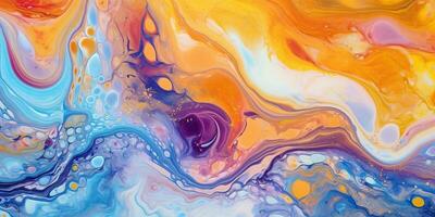 abstract painting background liquid marble color background photo