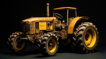 Close-up of an old tractor or tractor Farm photo