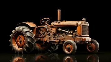 Close-up of an old tractor or tractor Farm photo