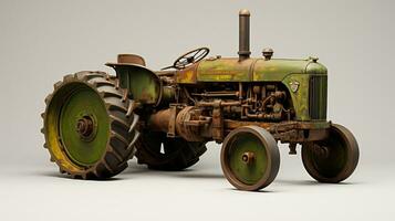 Close-up of an old tractor or tractor Farm photo