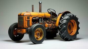 Close-up of an old tractor or tractor Farm photo