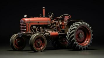 Close-up of an old tractor or tractor Farm photo