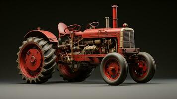 Close-up of an old tractor or tractor Farm photo