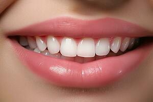 Woman smiling closeup smiling, beautiful teeth against abstract background,Teeth whitening. Dental clinic patient photo