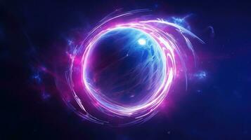 Stars, planets, fantasy landscapes of the future. Futuristic space sci-fi abstract background Sci-fi landscape with planets, neon lights, cool planets, 3D render. photo