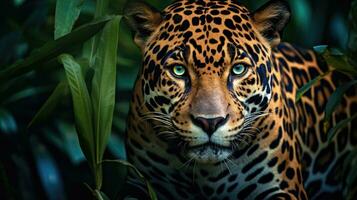 Jaguar in the forest Attractive image of a powerful hunter jaguar photo