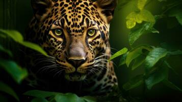 Jaguar in the forest Attractive image of a powerful hunter jaguar photo