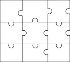 Vector jigsaw puzzle, Blank  jigsaw puzzle fame template, This meticulously crafted template provides a versatile foundation for your design projects, offering a seamless and customizable jigsaw game