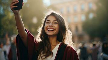 Spanish students celebrate victory and good news online Receive notifications and messages photo