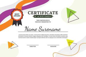 Geometric Award Certificate vector