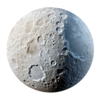 Moon isolated on transparent background, created with generative AI png