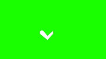 Animation in motion graphics of a check mark symbol. Symbolizing right. Motion Graphics. With white, black and green screen background. video