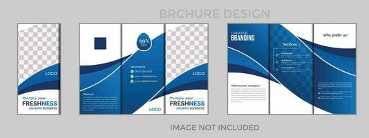 Corporate business trifold brochure template. vector