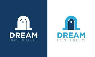 Creative beautiful world dream house logo design vector