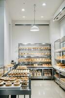 3d render bread cafe interior to sell pastry and cake photo