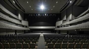 elegante grande concierto salón para música actuación foto