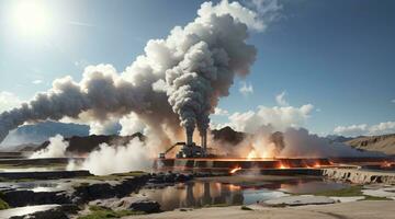 renewable energy with geothermal power photo