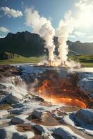 renewable energy with geothermal power photo