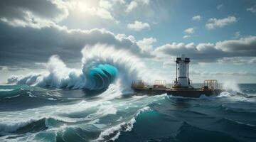 renovable energía de marea poder extracción foto