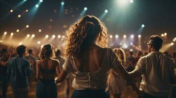 bailando personas en música concierto fotos desde espalda