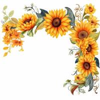 Beautiful Sunflower border photo