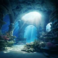 Amazing Underwater world scenery photo