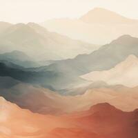 Pastel colors art mountain photo