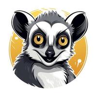 Lemur smiling vector photo