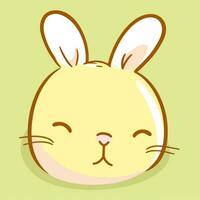 smiling bunny head illustration photo