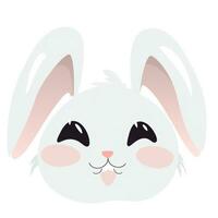 smiling bunny head illustration photo