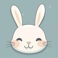 smiling bunny head illustration photo