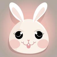 smiling bunny head illustration photo