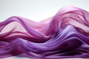 flow purple satin, clear white background photo