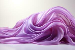 flow purple satin, clear white background photo