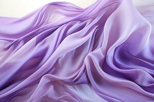 flow purple satin, clear white background photo