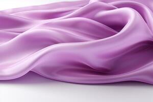 flow purple satin, clear white background photo