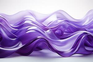 flow purple satin, clear white background photo