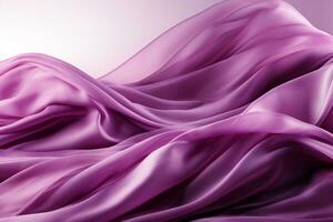 flow purple satin, clear white background photo