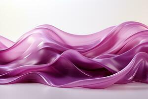 flow purple satin, clear white background photo